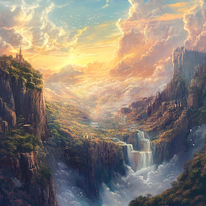 Design detailed fantasy landscapes and environment by Barryorne | Fiverr