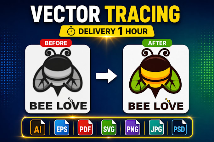 do vector tracing in 1 hours