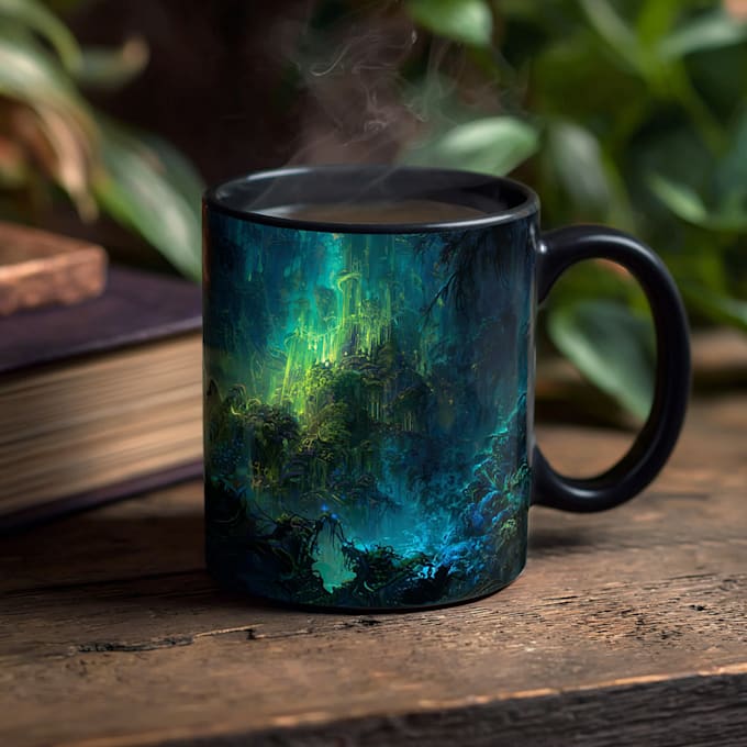 create a custom coffee mug design and coffee cup design
