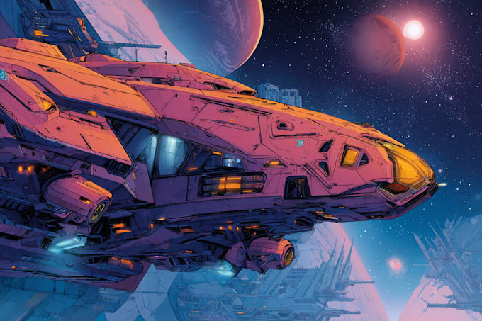 draw sci fi illustration and sci fi art for you