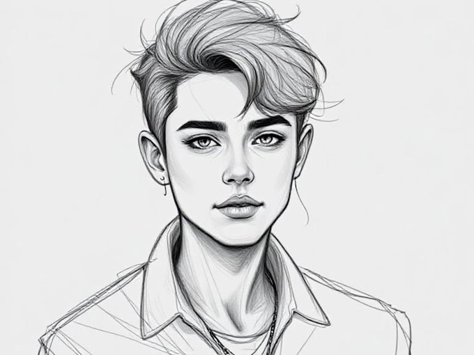 create pencil sketch portrait and illustrations