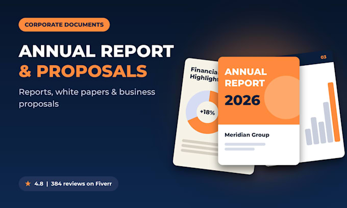 do annual report design, business proposal