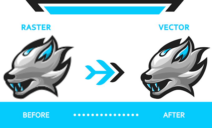 do vector tracing logo, vectorize image, raster to vector ai