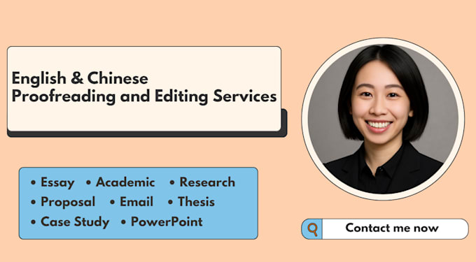 proofread and edit your english or chinese writing