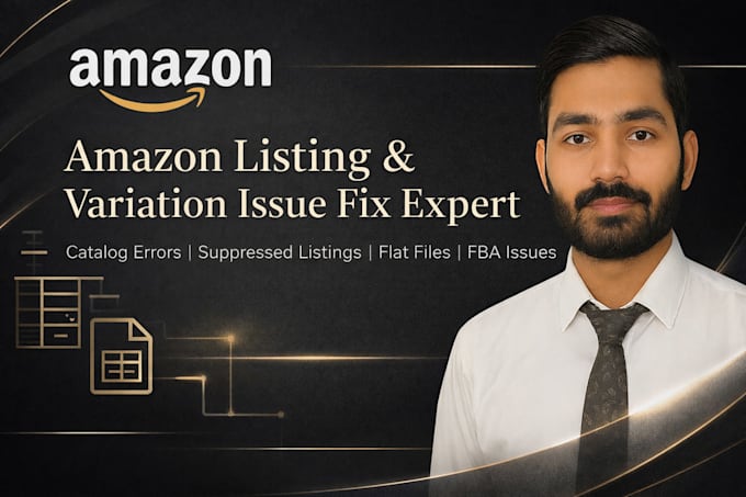 fix amazon listing issues and variation problems, listing errors