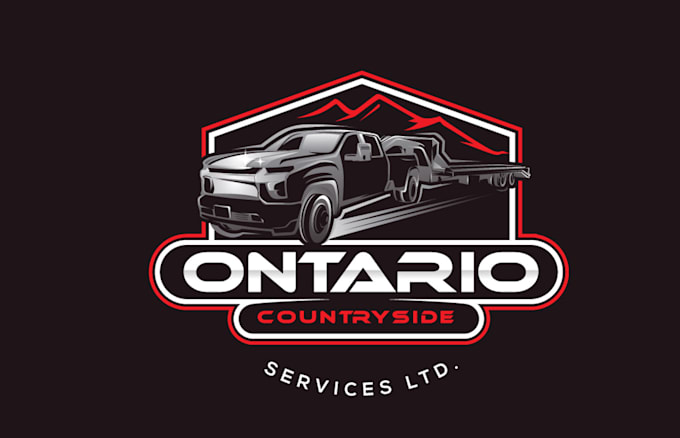 design trucking logistics dispatching transport, towing logo
