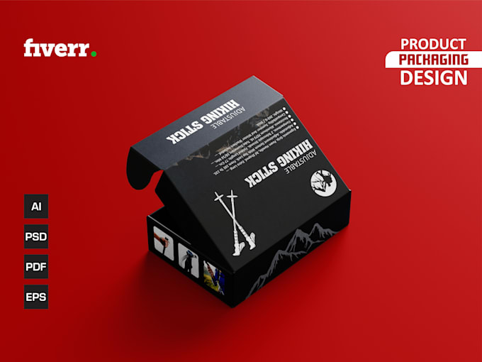 do modern product packaging design with dieline and 3d