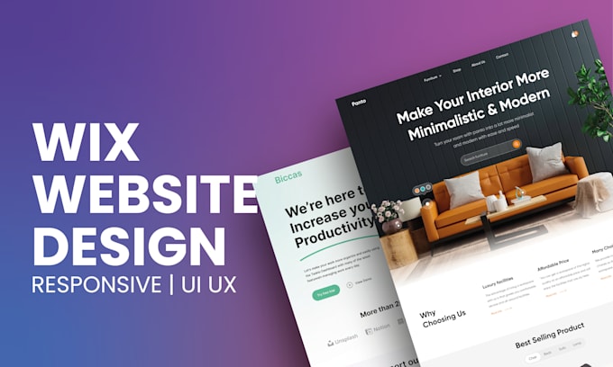 create a modern and responsive wix website design