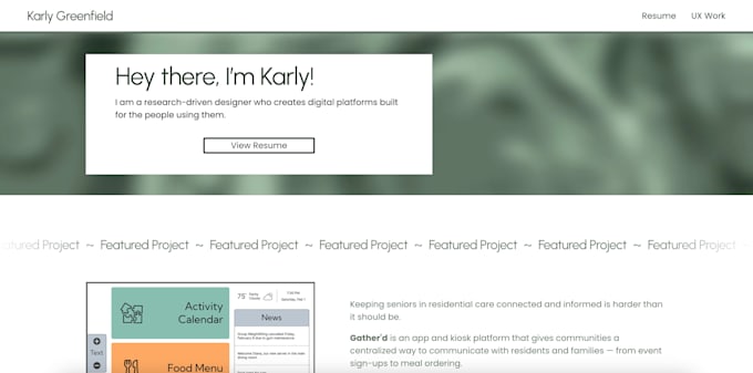 design an online portfolio