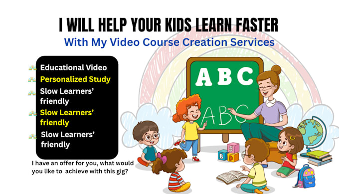 create educational videos and personalized learning courses for your kids