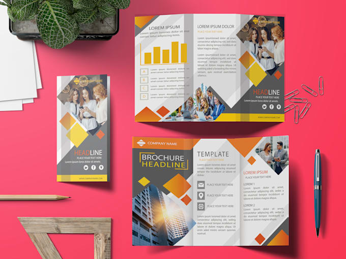 design trifold brochure, flyer or banner