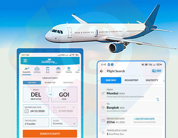 develop airline website, flight booking website