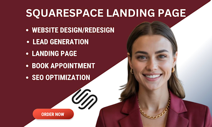 design squarespace landingpage, squarespace redesign and squarespace seo