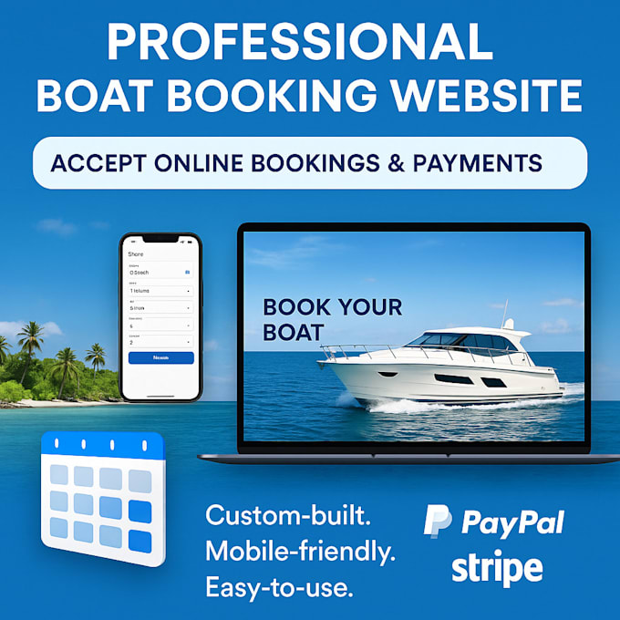 develop a complete boat booking website with online payments