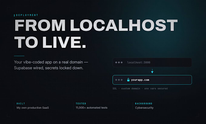 deploy your vibe coded app to production with supabase and custom domain