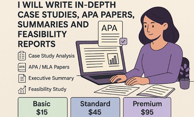 do in depth case studies, apa paper, summary, and feasibility reports