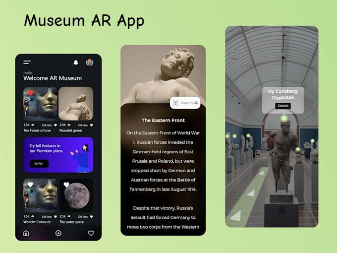 develop VR ar museum app, museum tour app, art gallery app