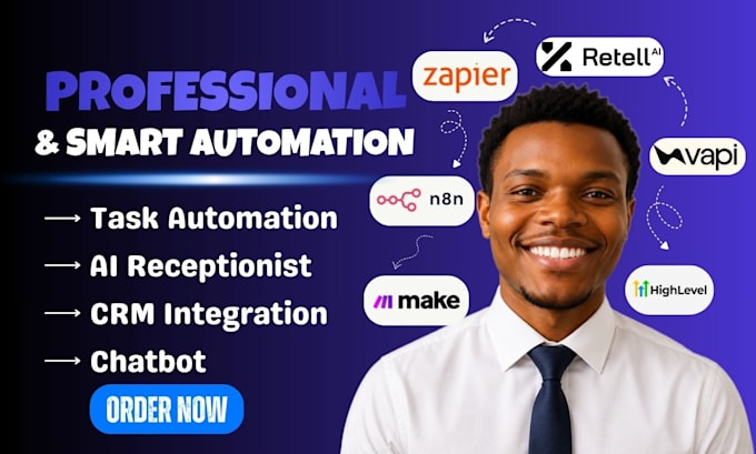 make com automation n8n workflow gohighlevel vapi retell ai receptionist chatbot