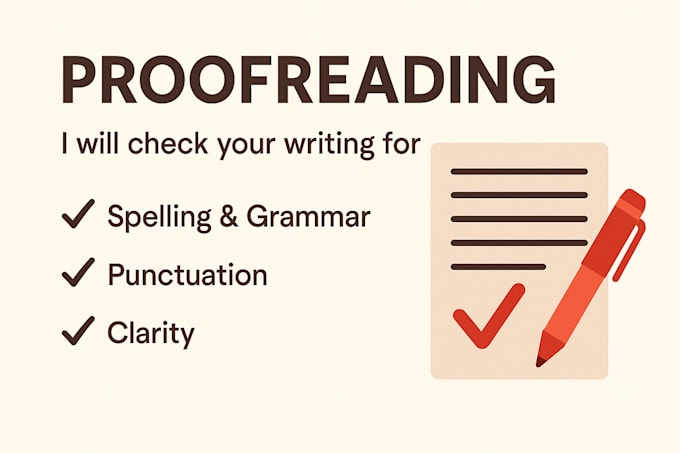 edit and proofread your document as a native english speaker