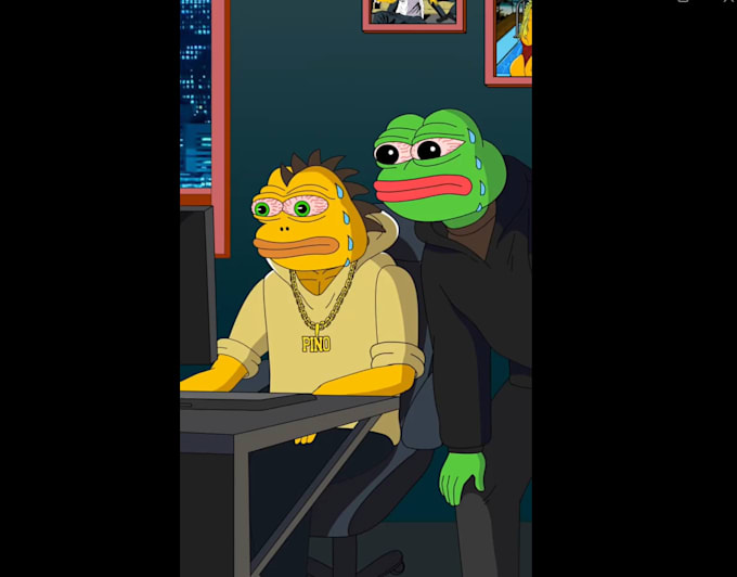 create custom 2d memecoin and crypto animations for crypto meme token