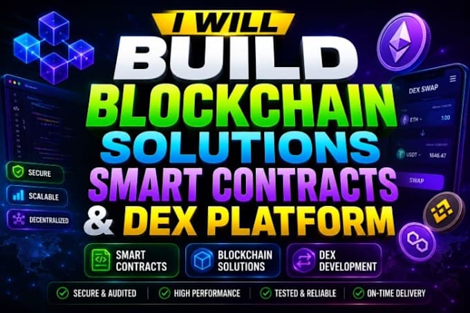 build blockchain solutions smart contracts and dex platform
