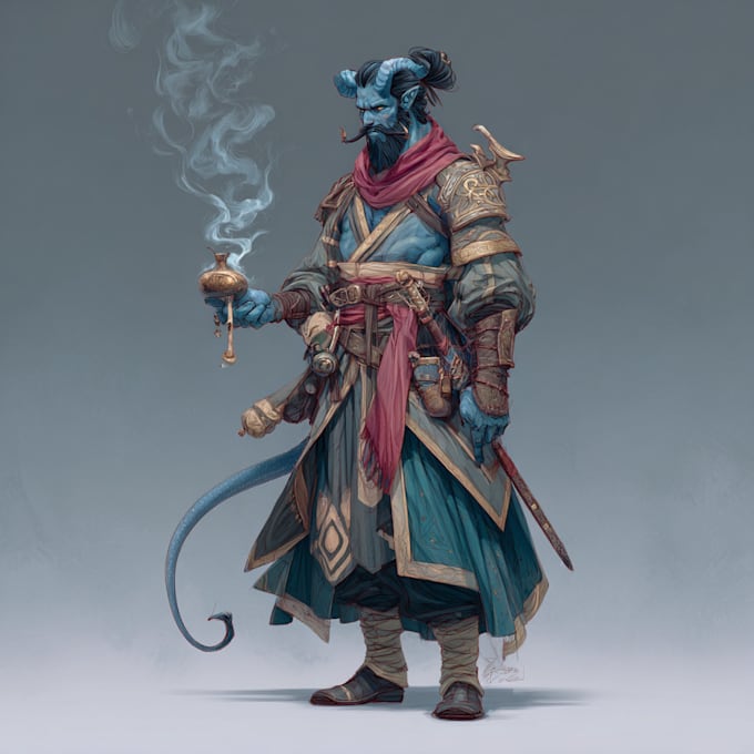 do dnd character art, illustration commission art
