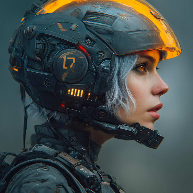 design stunning sci fi portrait art