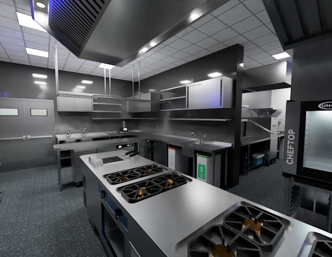 create hotel floor plans including kitchens bars cafe etc