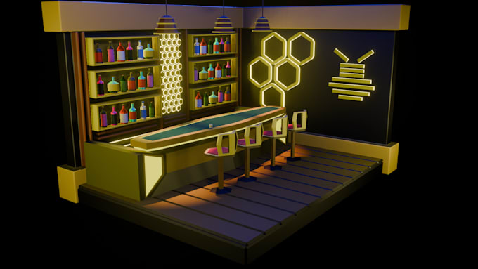 do 3d model of room