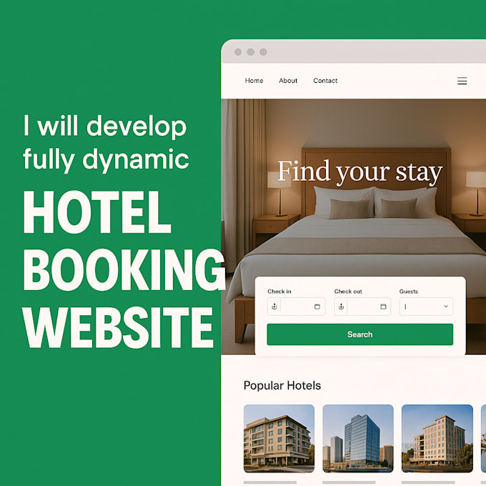 develop a complete hotel booking website with admin panel