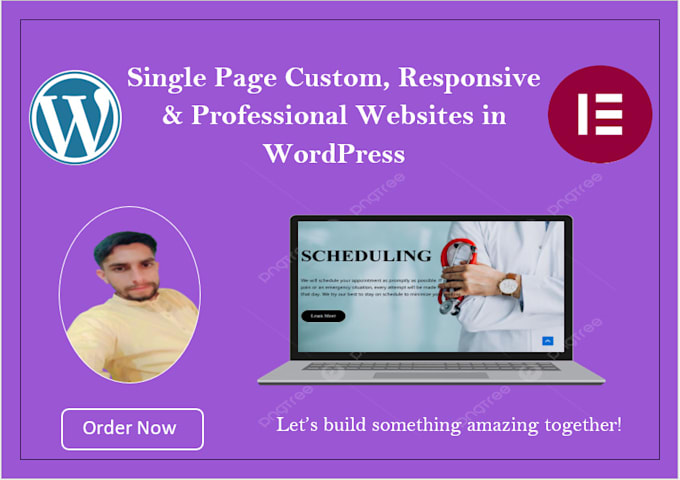 design professional single page wordpress website