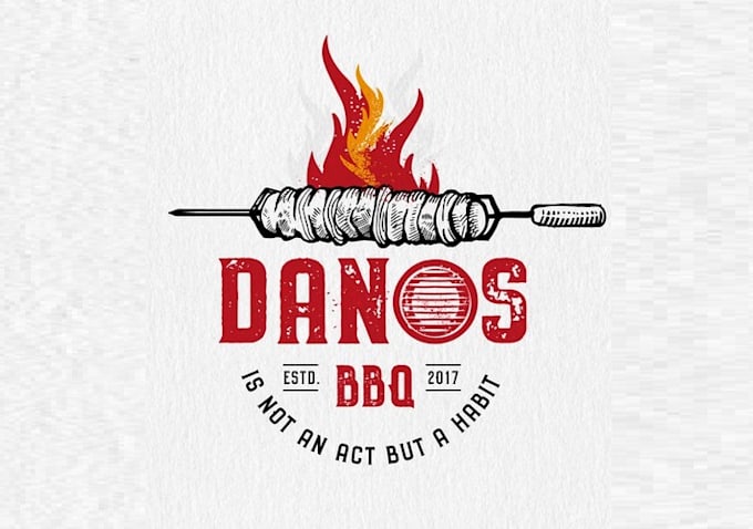 design motivation BBQ meat grill overs logo