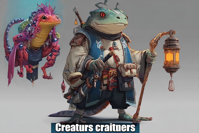 illustrate fantasy art creatures and characters