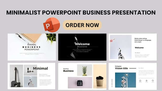 design a minimalist branded powerpoint or google slides, pitch deck template