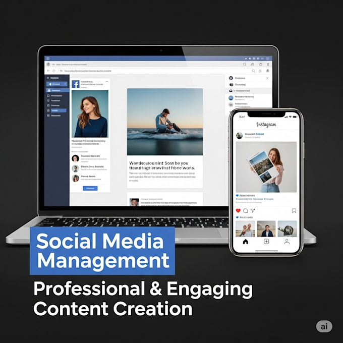 manage your facebook and instagram with content, scheduling