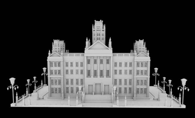 create high quality 3d architectural building models in maya