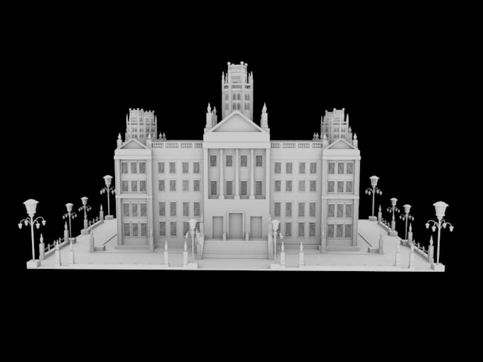 create high quality 3d architectural building models in maya