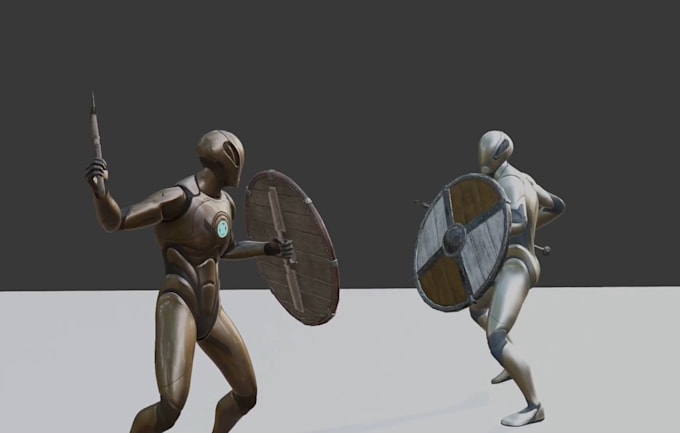 animate 3d fps game character combat fighting attack animation in unreal engine