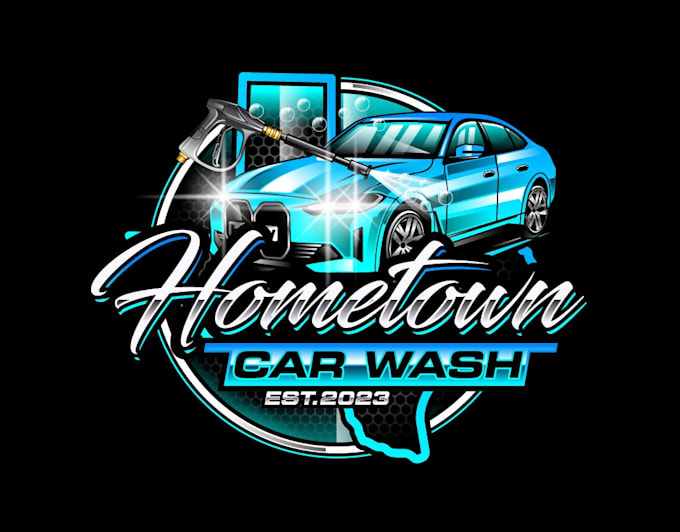 design creative car wash logo