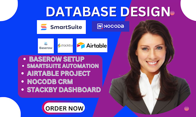 build smart database with airtable, baserow, nocodb crm, stackby dashboard