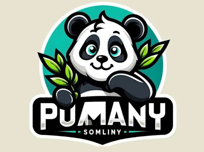 design modern gorgeous panda mascot logo