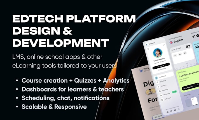 build edtech saas lms online learning platform elearning educational website