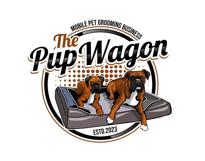 create an eye catching dog logo