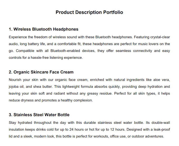 write engaging product descriptions that sell
