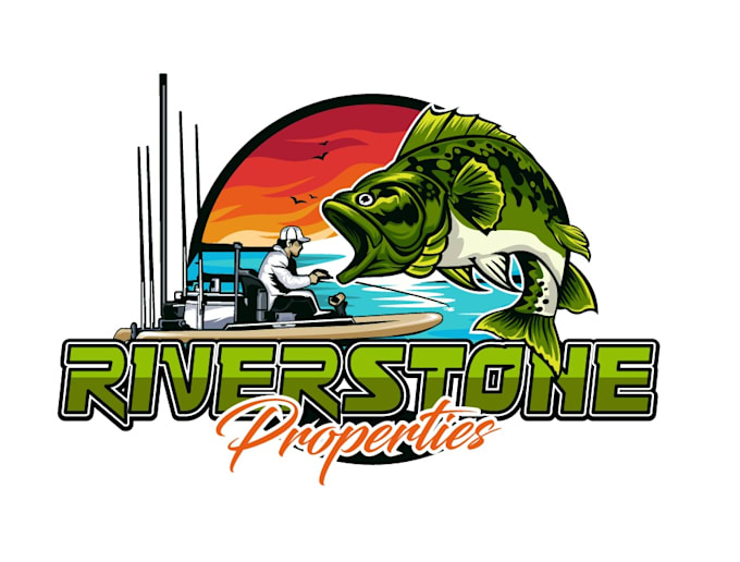 creative proffesional fishing logo design