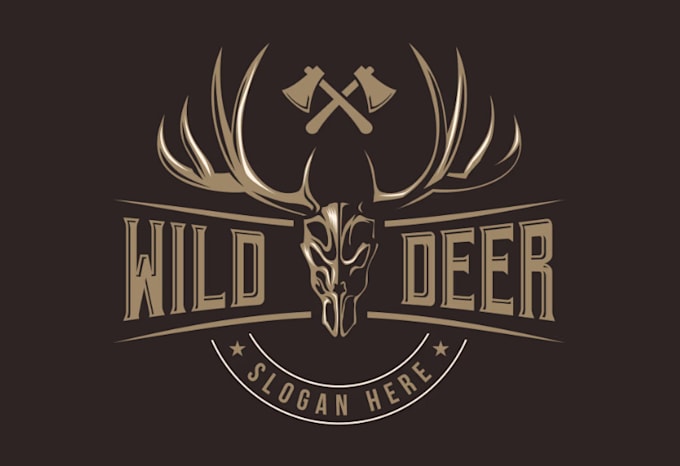 do hunting logo with express delivery and brand identity