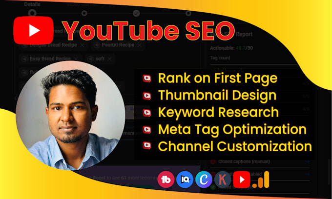be your youtube SEO specialist for organic channel growth