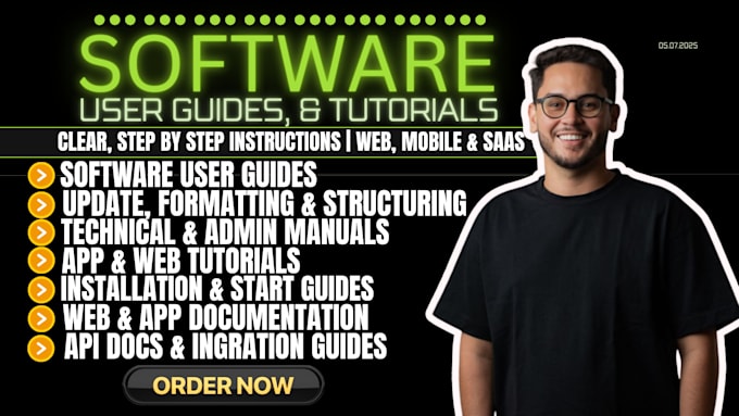 write software user guides and tutorials for your web and app