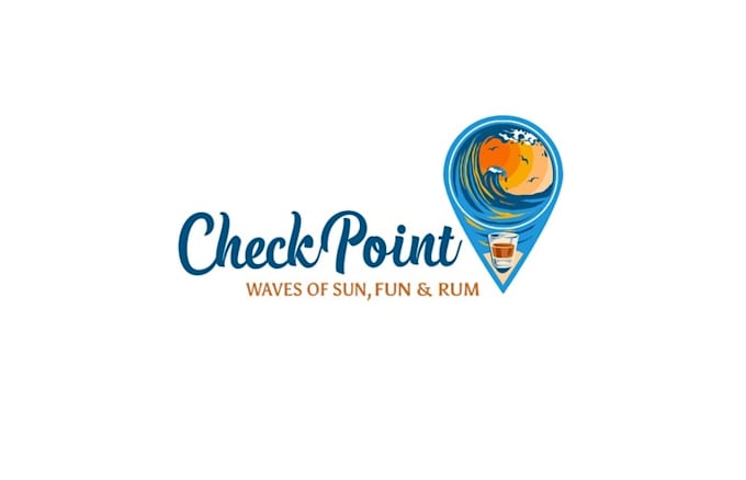 design caribbean beach bar grill logo