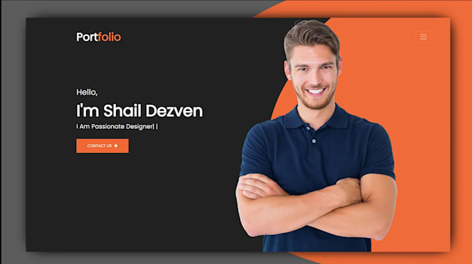 Build a modern portfolio website using html css javascript by ...